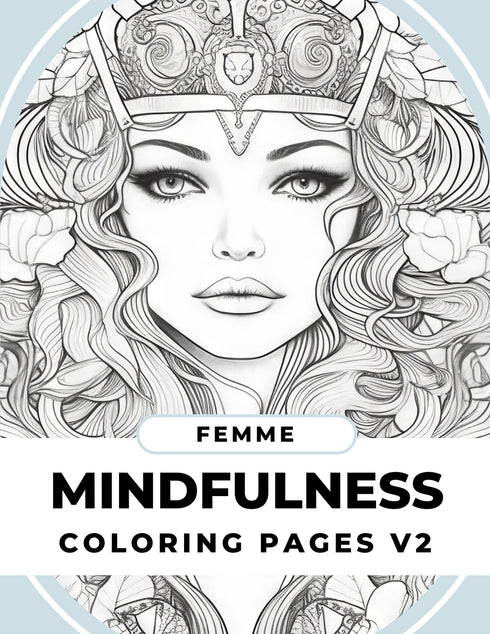 Mindfulness coloring book set 12 - 13 pages