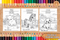 Farm animal and sounds coloring book 13 pages