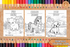 Farm animal and sounds coloring book 13 pages