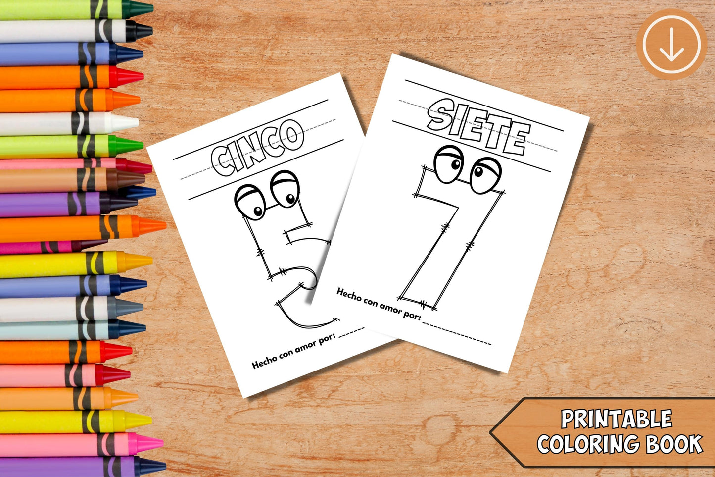 My first 123 English and Spanish Coloring books 12 pages each