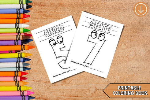 My first 123 English and Spanish Coloring books 12 pages each