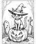 Spooky coloring book dark ink - 60 pages