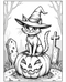Spooky coloring book dark ink - 60 pages