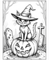 Spooky coloring book dark ink - 60 pages