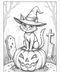 Spooky coloring book lighter ink - 60 pages