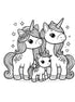 Cute unicorn coloring book 6 pages - free