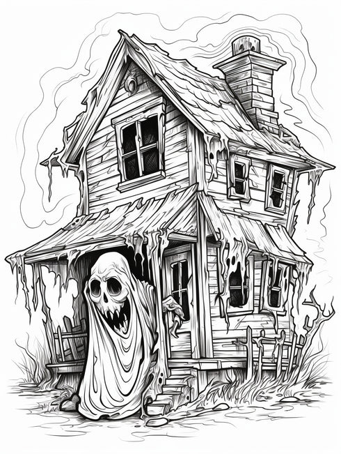 Haunted ghost house 10 pages