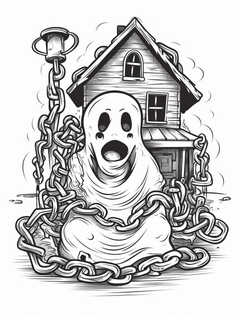 Haunted ghost house 10 pages