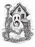 Haunted ghost house 10 pages