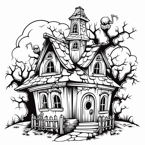 Haunted ghost house 10 pages