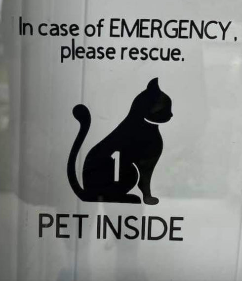 In case of emergency decal