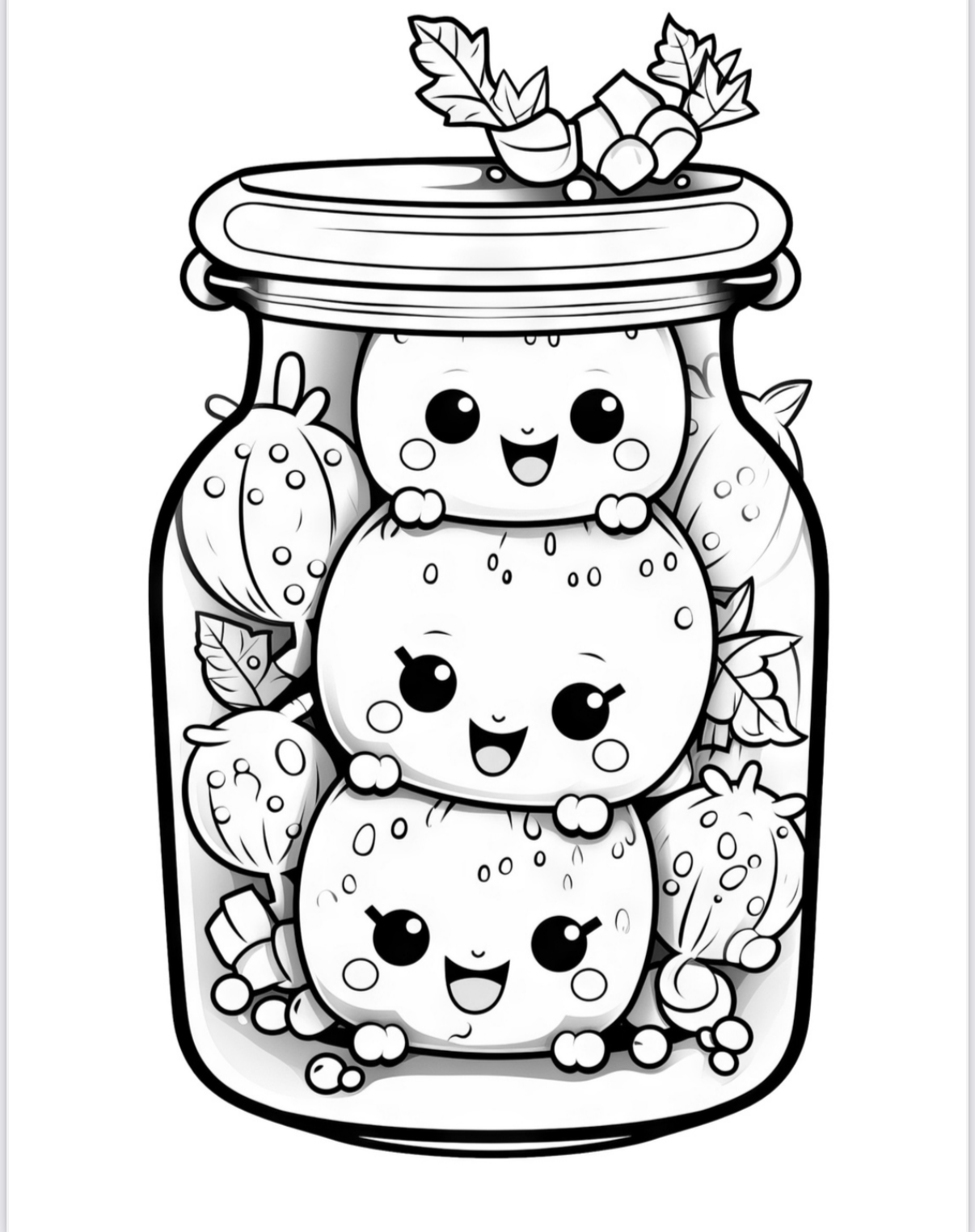 Sweet treats coloring book - 74 Pages