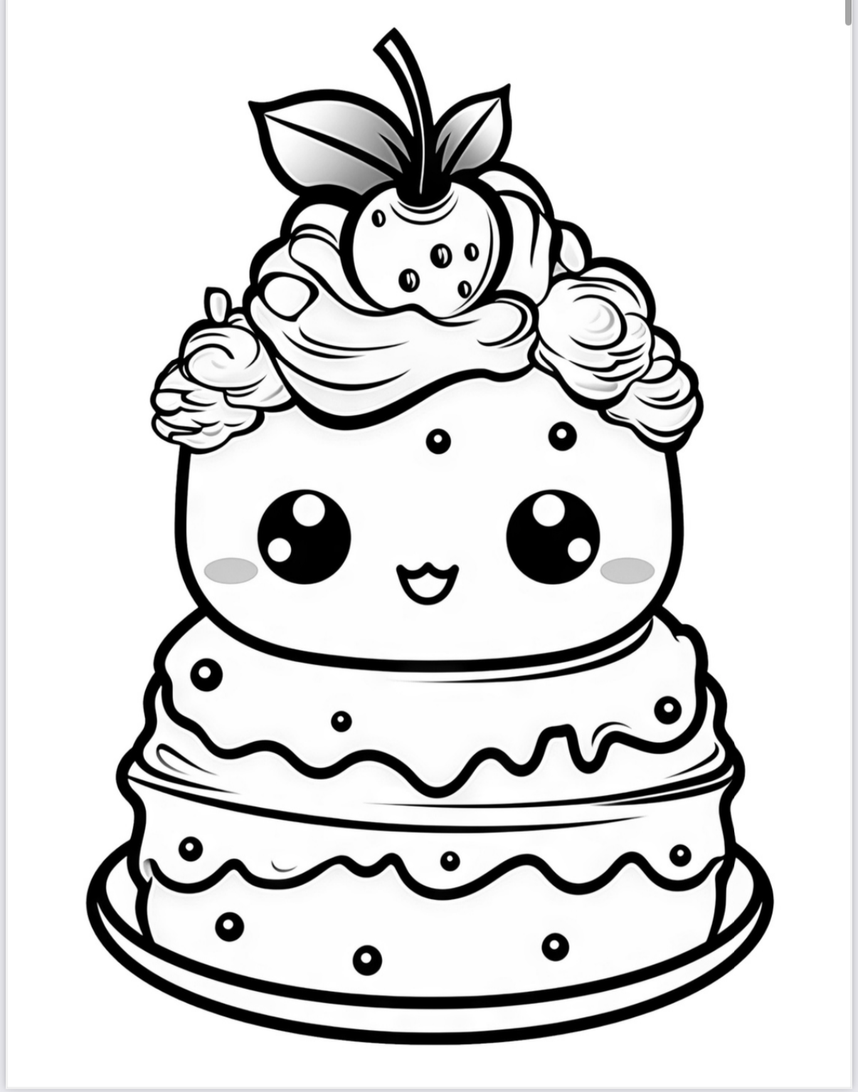 Sweet treats coloring book - 74 Pages