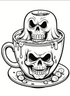 Halloween Dessert Coloring Book 4 book pack!! - 12 pages each
