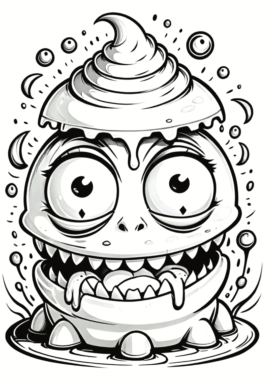 Halloween Dessert Coloring Book 4 book pack!! - 12 pages each