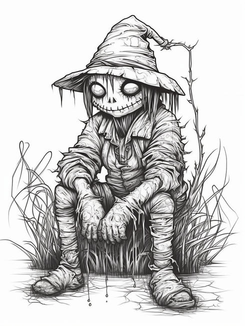 Scare Crows and pumpkins - 14 pages