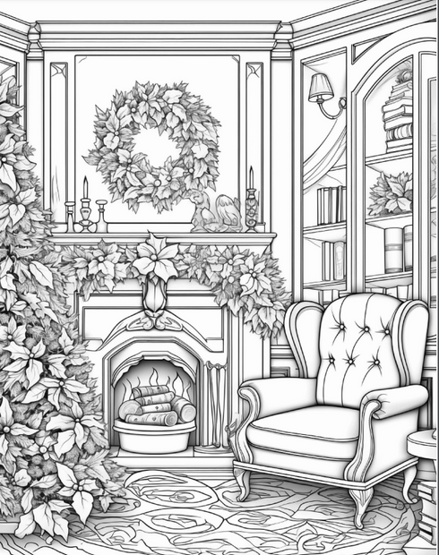 Christmas coloring book #3 - 15 pages