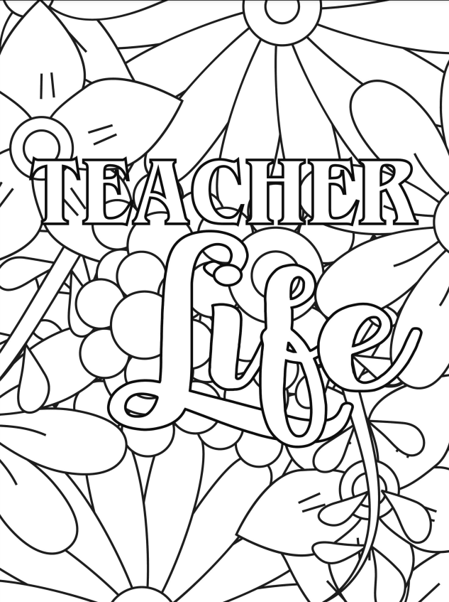 Teacher Quotes Coloring Book - 30 pages
