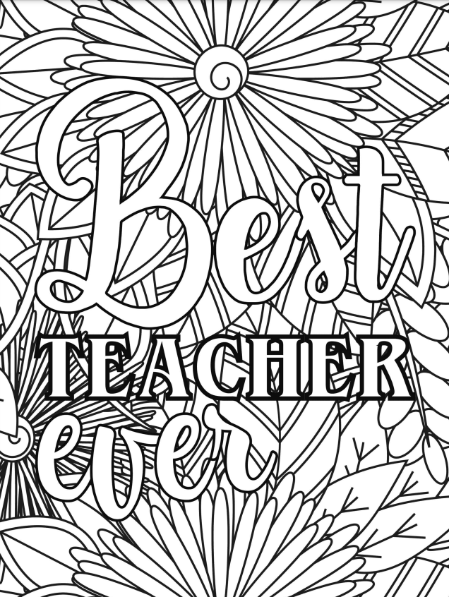 Teacher Quotes Coloring Book - 30 pages