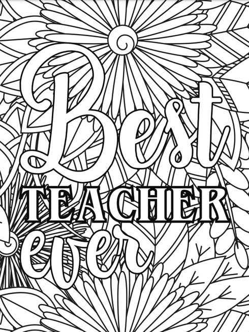 Teacher Quotes Coloring Book - 30 pages