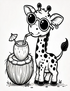 Cute Animals at the Beach Coloring Book - 20 pages