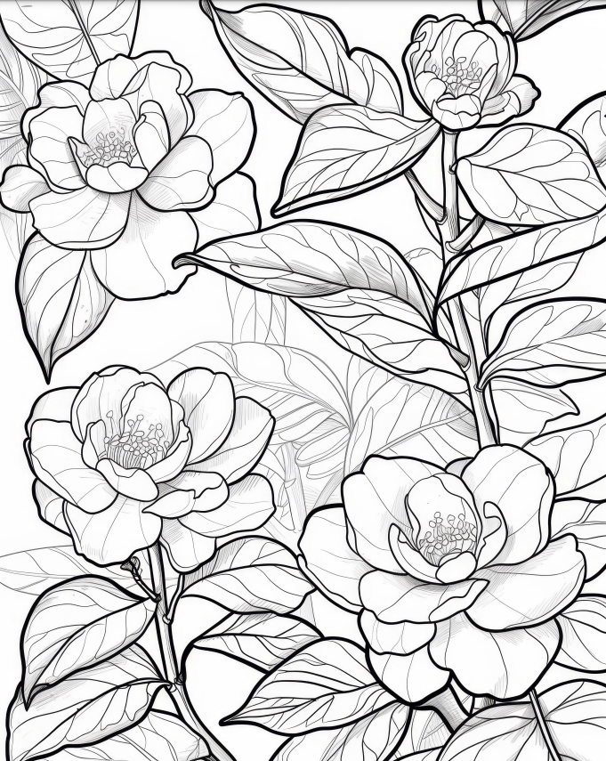 Beautiful Flower Blooms - 30 pages