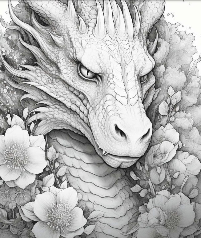 Floral Dragons - 25 pages