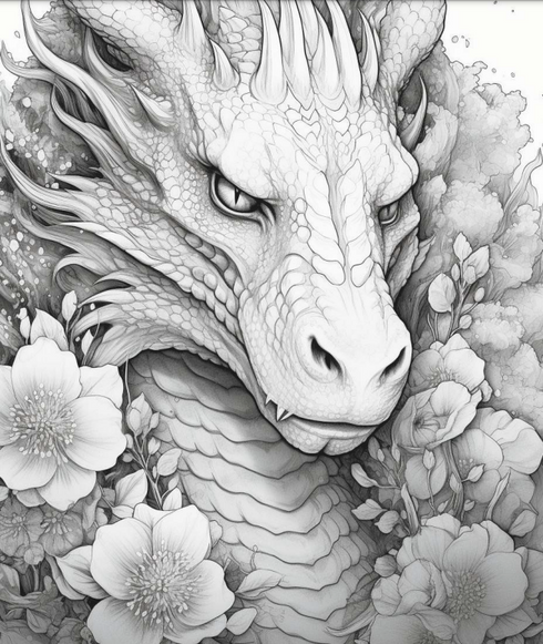 Floral Dragons - 25 pages