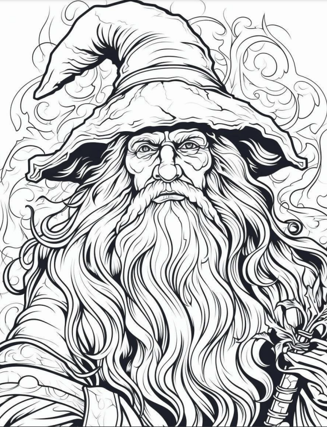 Wizards coloring book