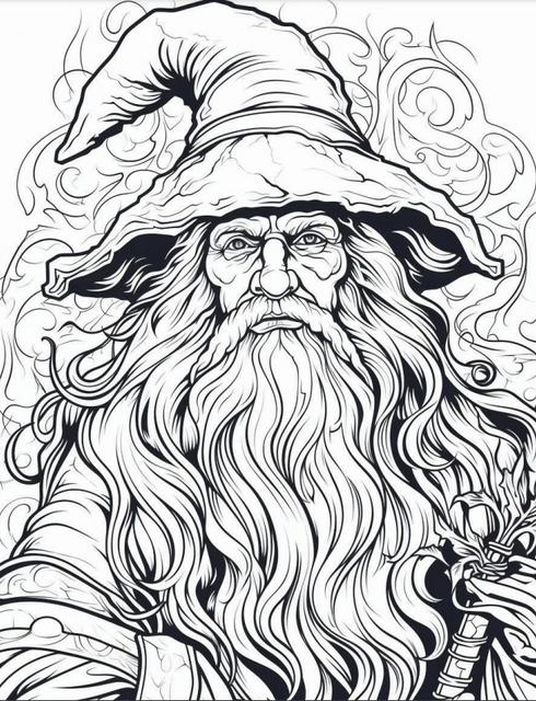 Wizards coloring book