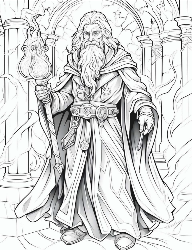 Wizards coloring book