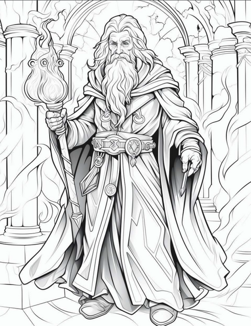 Wizards coloring book