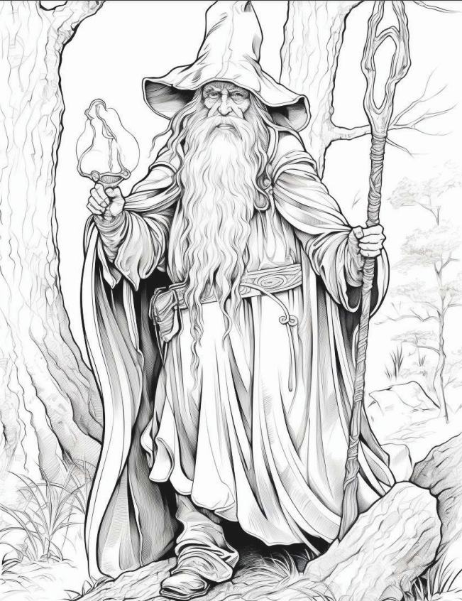 Wizards coloring book