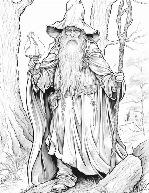 Wizards coloring book