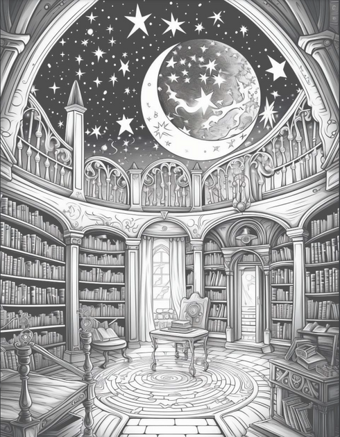 Enchanted Library -50 pages