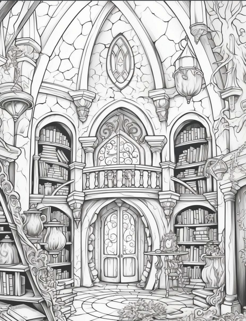 Enchanted Library -50 pages