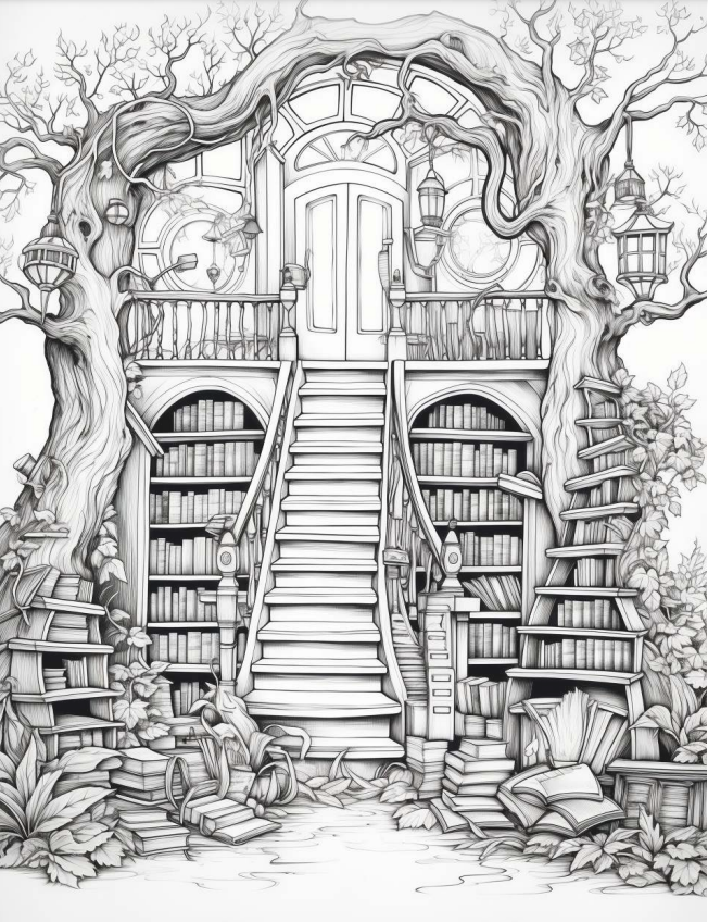 Enchanted Library -50 pages