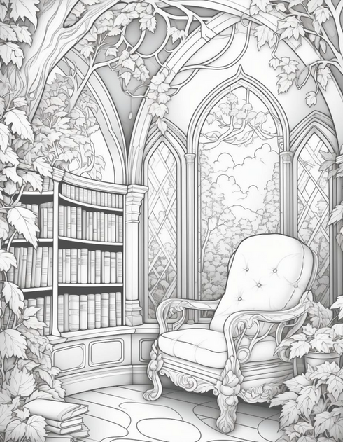 Enchanted Library -50 pages