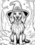 Halloween Themed Dog Coloring books - 50 pages