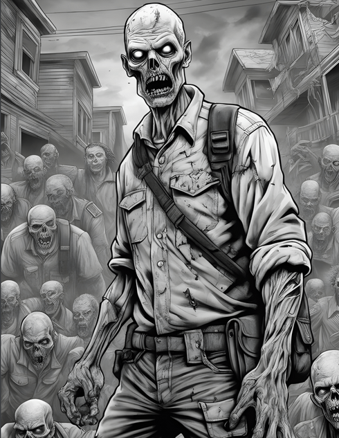 Halloween Grey Scale - 25 pages
