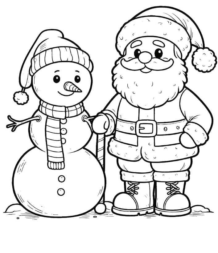 Colorful Christmas with Santa