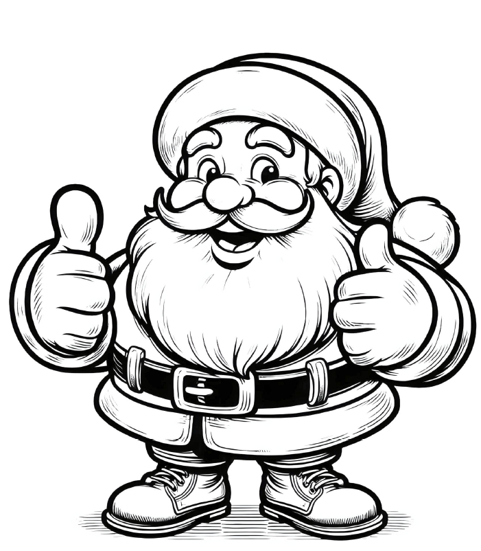 Colorful Christmas with Santa
