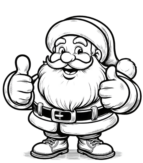Colorful Christmas with Santa