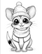 Cute Animals wearing Christmas Hats - 92 pages