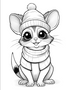 Cute Animals wearing Christmas Hats - 92 pages