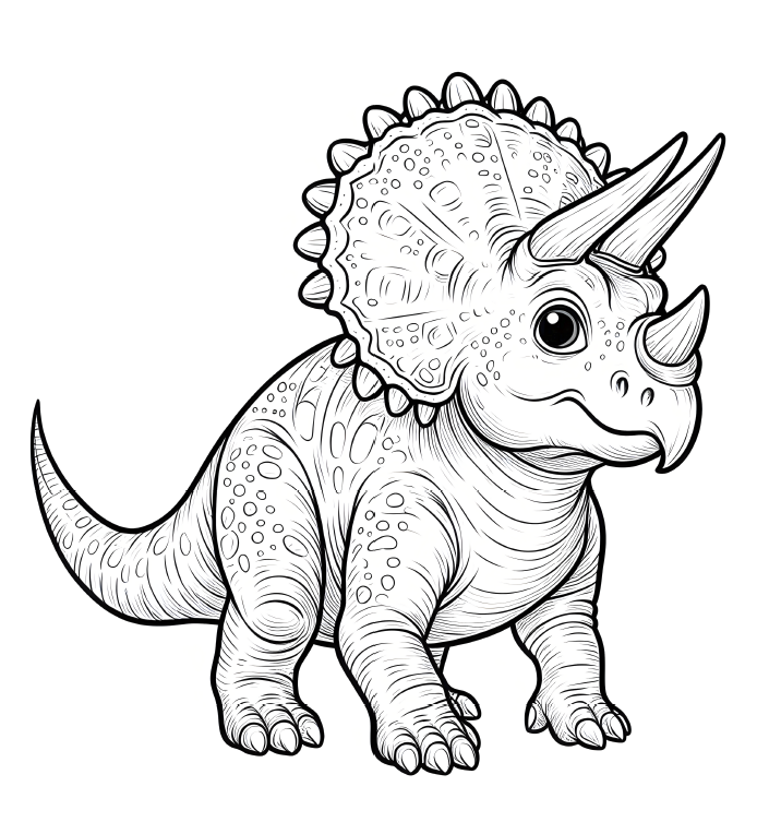 Dinosaur coloring book - 20 pages