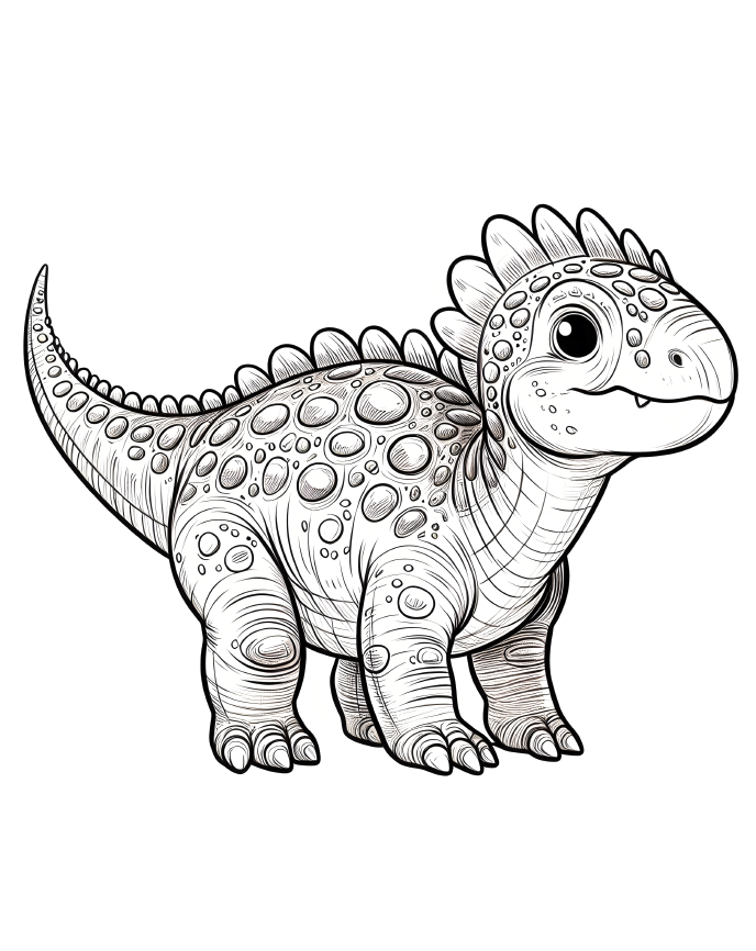 Dinosaur coloring book - 20 pages