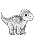Dinosaur coloring book - 20 pages