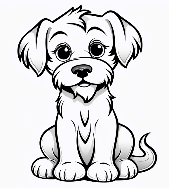 Cute Dogs Coloring book 18 pages