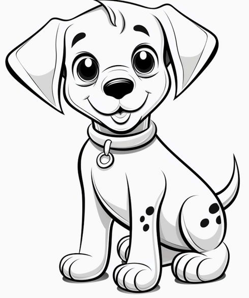 Cute Dogs Coloring book 18 pages